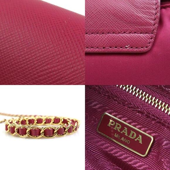 PRADA Red Leather Shoulder Bag - Picture 4 of 5